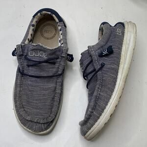 Hey Dude Wally Stretch Men’s Blue Sneaker Casual Shoe S-037 Sz 7
